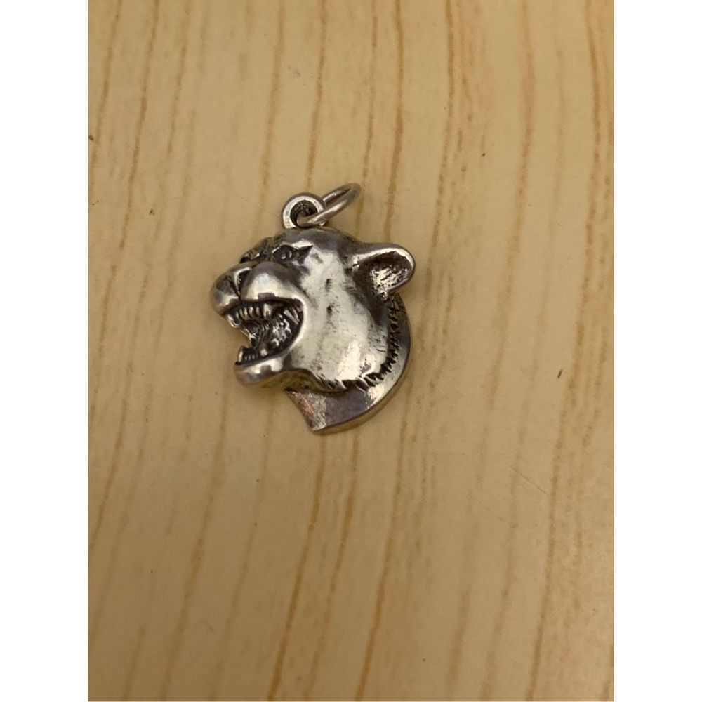 925 Cougar Head Sterling Silver Jewelry Charm